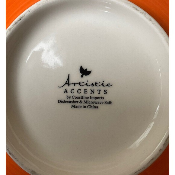 Artistic Accents Floral Serving Bowl Hand Painted By Coastline Imports 10 in. - Picture 4 of 8